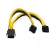 8 pin y kablo 8 pin çoğaltıcı kablo 30 cm 8 pin to 2x6+2 ekran kartı power kablosu 8 pin y kablo 8 pin çoğaltıcı kablo 30 cm 8 pin to 2x6+2 ekran kartı power kablosu
