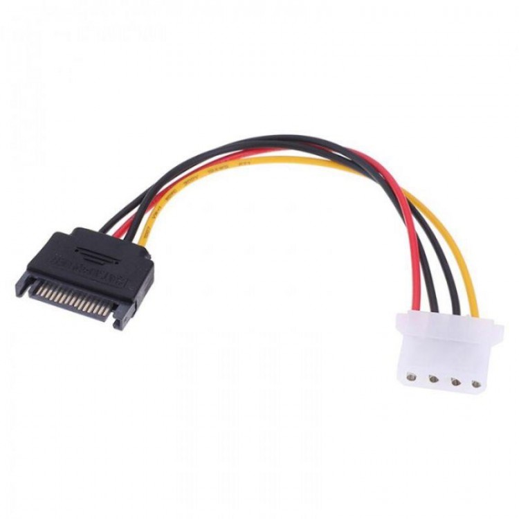 30 cm sata 15 pin erkek to 4 pin dişi molex power kablo