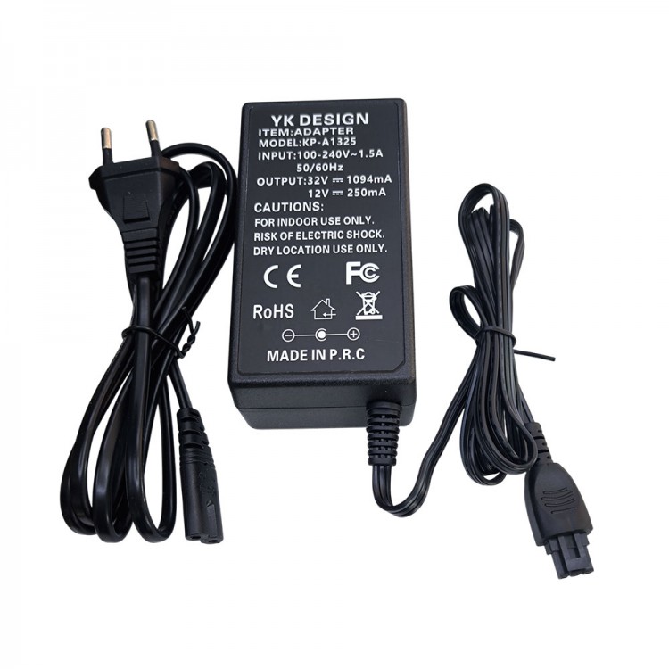 32V 1094 mA 12V 250mA muadil yazıcı adaptörü siyah uç