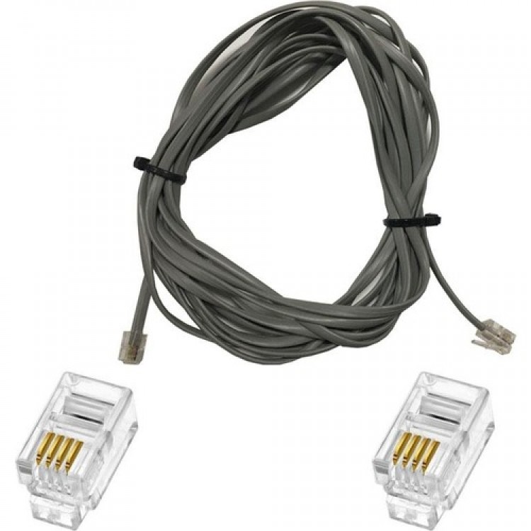 4 lü telefon kablosu 6P/4C 4 kablolu telefon kablosu 5metre 4 lü telefon kablosu 6P/4C 4 kablolu telefon kablosu 5metre