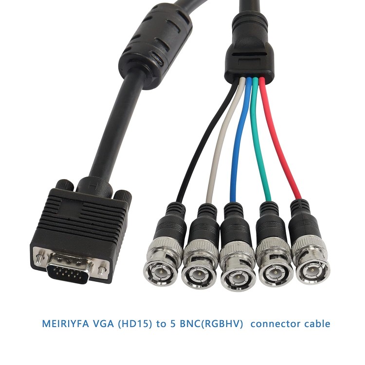 5 bnc vga kablo bnc monitör kablosu vga bnc kablo 1.5 metre