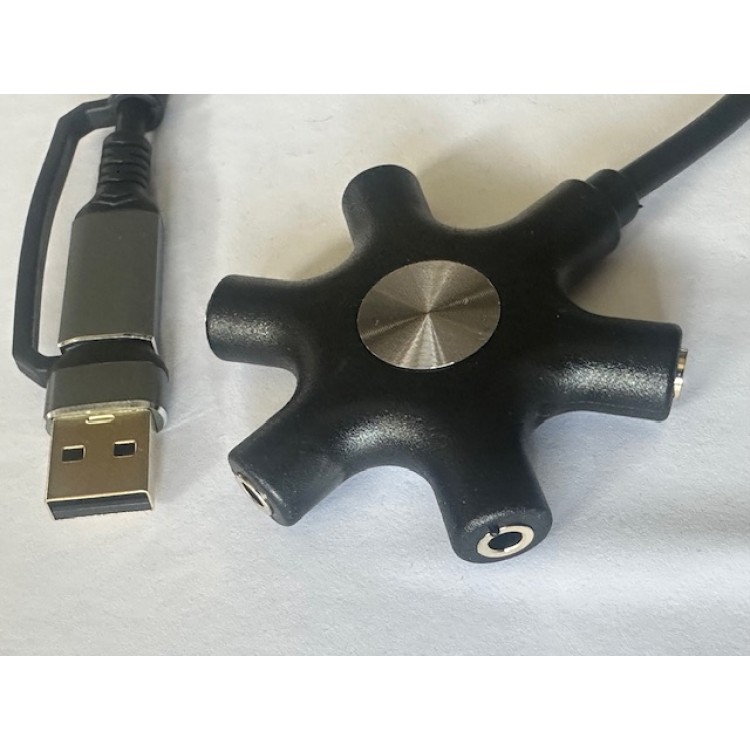 5 çıkışlı usb ses kartı 5 port usb ses kartı