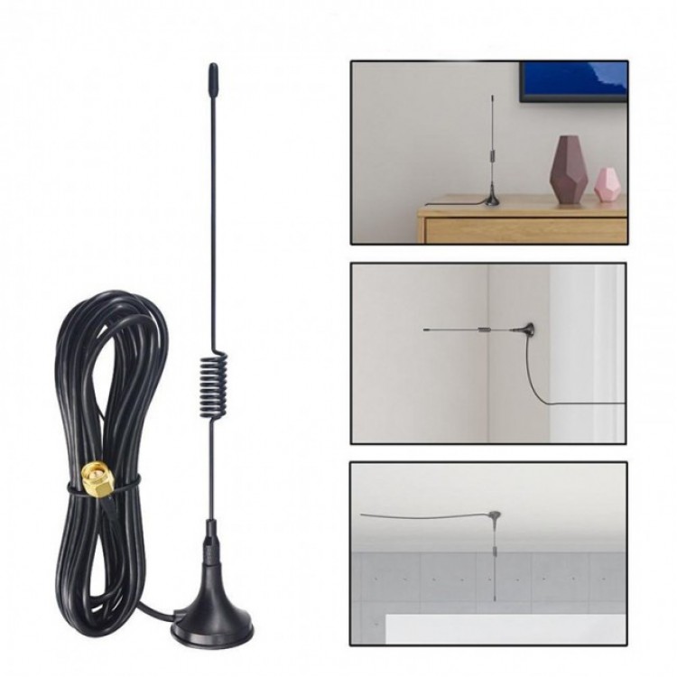 5 dbi sma anten 3 metre kablolu 25 cm içi iğneli sma anten