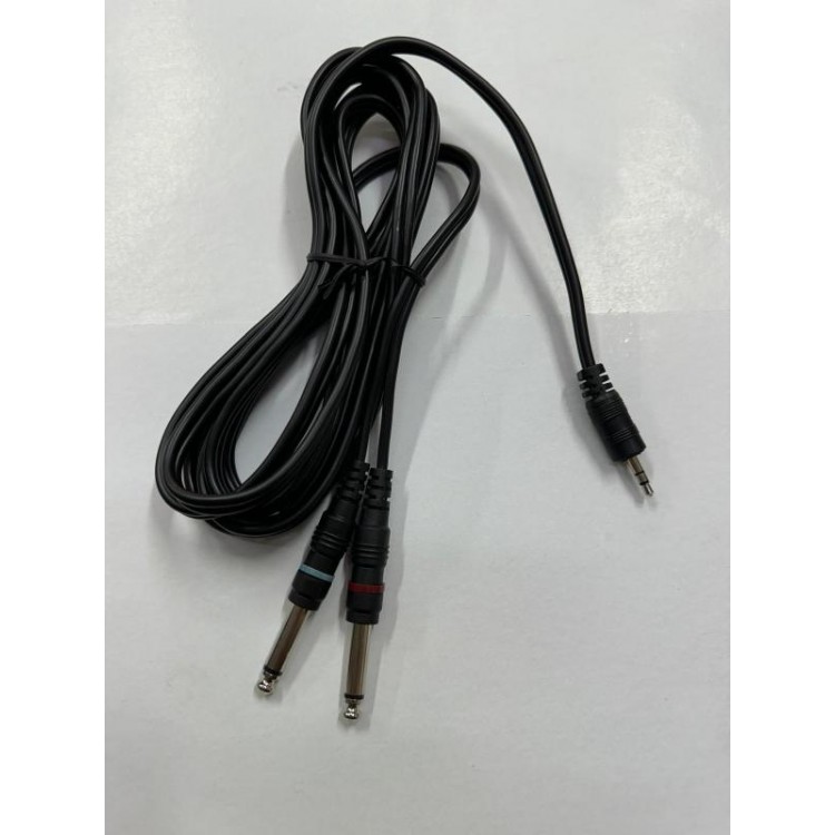 5 metre 3.5 mm stereo 6.3 mm mono amfi kablosu 2x6.3 mm 3.5mm stereo kablo