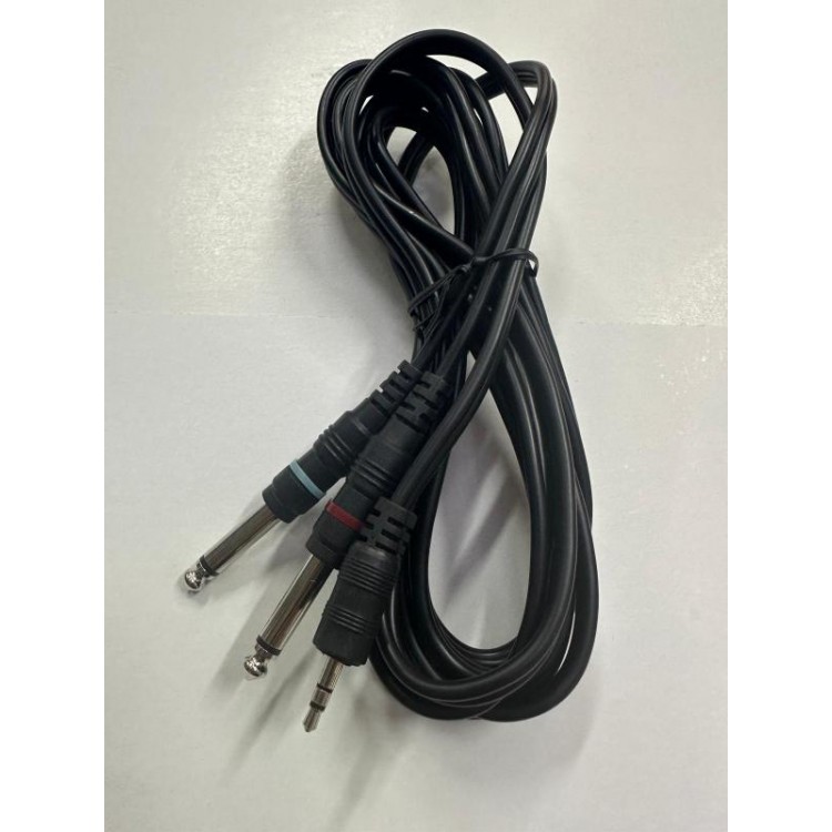 5 metre 3.5 mm stereo 6.3 mm mono amfi kablosu 2x6.3 mm 3.5mm stereo kablo