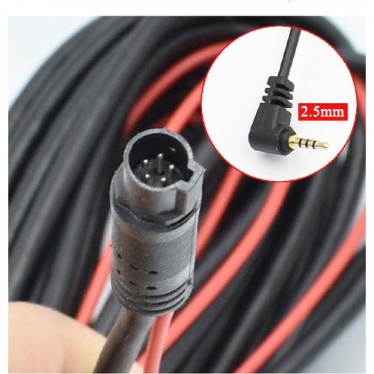5 metre 5 pin 2.5 mm geri görüş kamera kablosu 2.5 mm 5 pin araç kamera kablosu