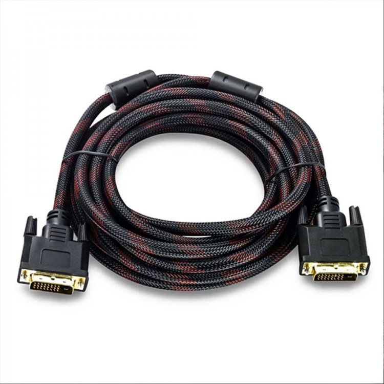 DVI 24+1erkek erkek örgülü kablo dvi d 1080p görüntü kablosu 5m DVI 24+1erkek erkek örgülü kablo dvi d 1080p görüntü kablosu 5m
