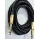 5 metre stereo 6.3 mm kablo 5 metre stereo amfi kablosu
