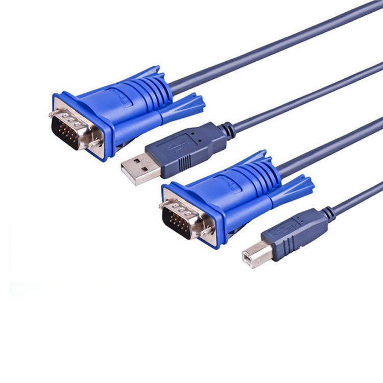 Usb Kvm Switch Vga Yazıcı Adaptör Kablosu 1,4m Usb Kvm Switch Vga Yazıcı Adaptör Kablosu 1,4m