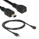 5 pin mini usb B dişi erkek uzatma kablosu 1.5m 5 pin mini usb B dişi erkek uzatma kablosu 1.5m