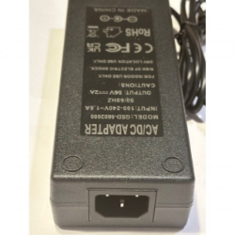 56 volt 2 amper adaptör 56 volt standart uçlu adaptör 56v 2000mah 5.5 mm 2.5 mm