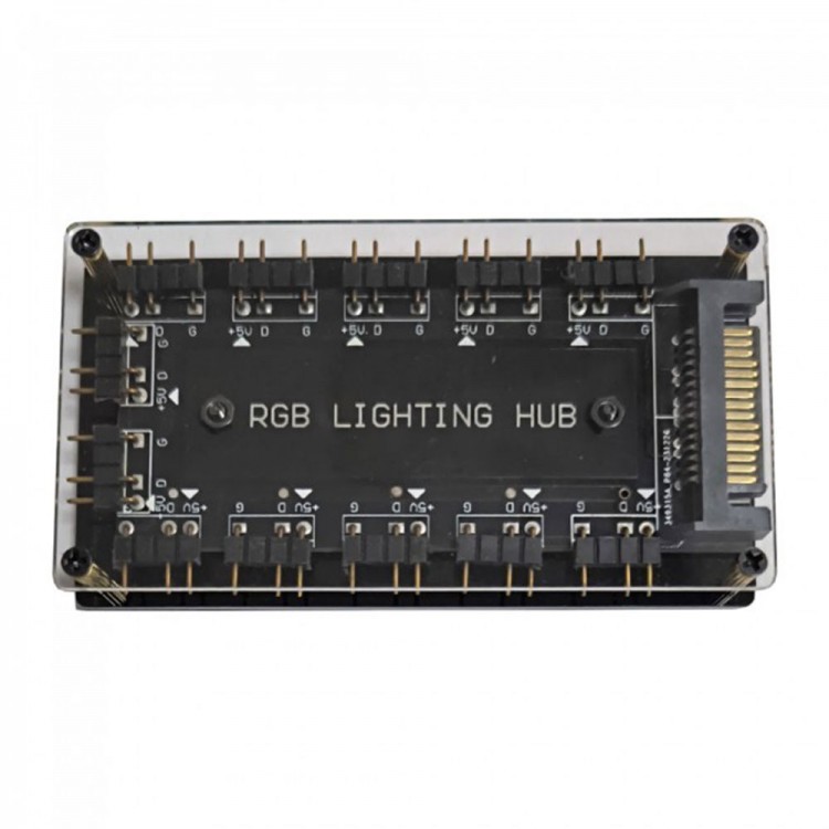 5V 3-pin RGB 10 Hub Splitter SATA güç beslemeli rgb kiti