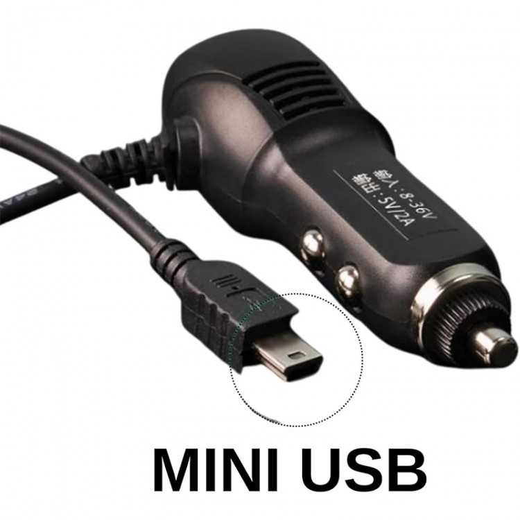 Araç navigasyon şarj adaptörü 5 pin mini usb + usb şarj cihazı 3m Araç navigasyon şarj adaptörü 5 pin mini usb + usb şarj cihazı 3m