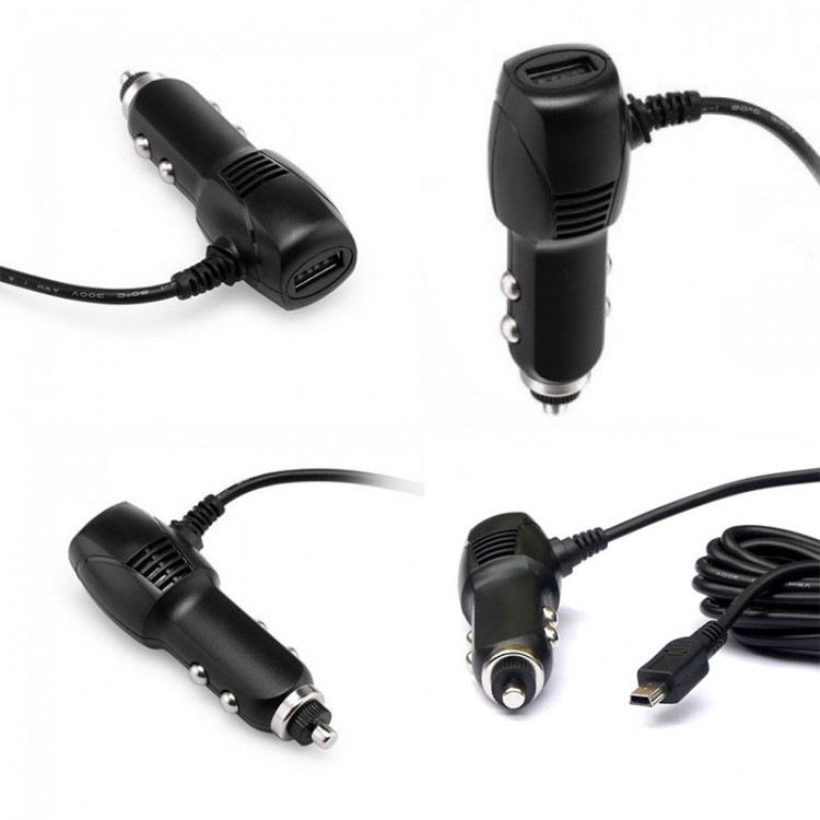 Araç navigasyon şarj adaptörü 5 pin mini usb + usb şarj cihazı 3m Araç navigasyon şarj adaptörü 5 pin mini usb + usb şarj cihazı 3m
