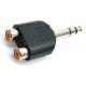 6.3mm stereo erkek to 2x 6.3mm rca dişi çevirici jak amfi jakı 6.3mm stereo erkek to 2x 6.3mm rca dişi çevirici jak amfi jakı