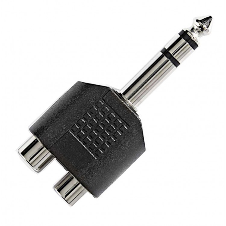 6.3mm stereo erkek to 2x 6.3mm rca dişi çevirici jak amfi jakı 6.3mm stereo erkek to 2x 6.3mm rca dişi çevirici jak amfi jakı