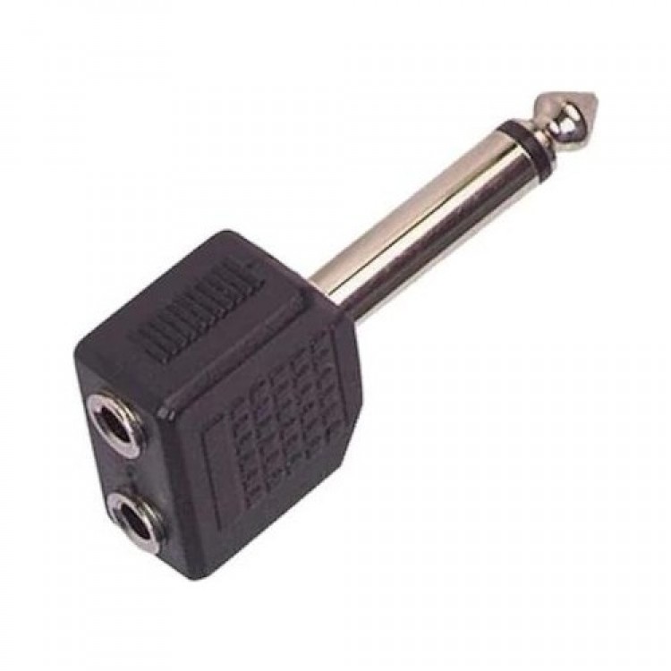 6.3 mm erkek 2x 3.5 mm dişi çevirici 2x stereo dişi 6.3 mm erkek jack erkek gitar jack 2 kulaklık giriş