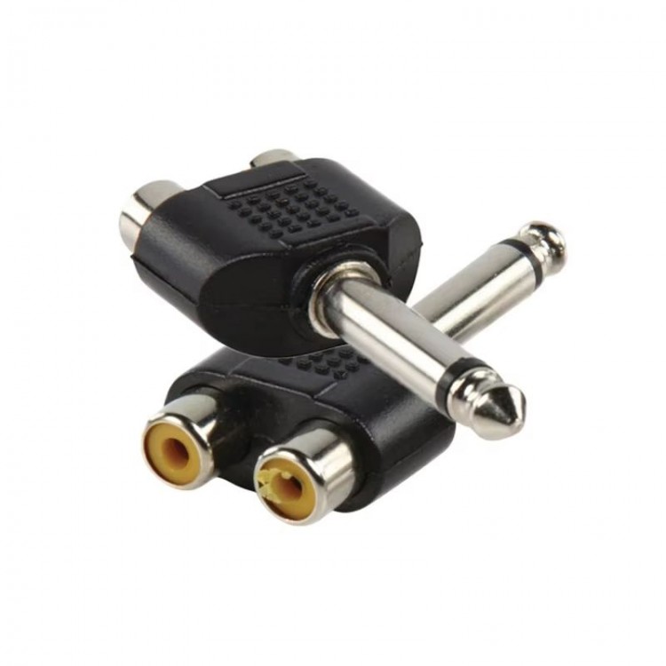 6.3 mm mono to 2xRCA çevirici gitar jackı