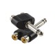 6.3 mm mono to 2xRCA çevirici gitar jackı 6.3 mm mono to 2xRCA çevirici gitar jackı