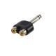 6.3 mm mono to 2xRCA çevirici gitar jackı 6.3 mm mono to 2xRCA çevirici gitar jackı