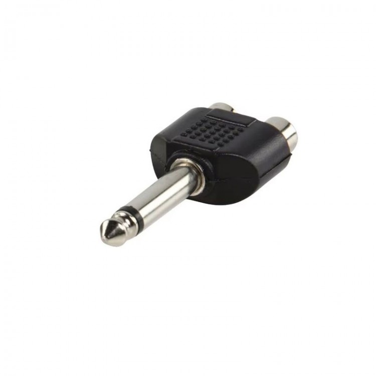 6.3 mm mono to 2xRCA çevirici gitar jackı 6.3 mm mono to 2xRCA çevirici gitar jackı
