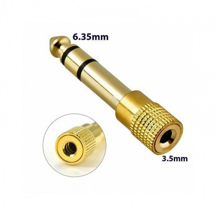6.3 mm stereo erkek to 3.5mm stereo dişi kulaklık çevirici jak