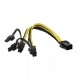 6 pin çoklayıcı kablo 6 pin y kablo 6 pin 8 pin çoğaltıcı kablo