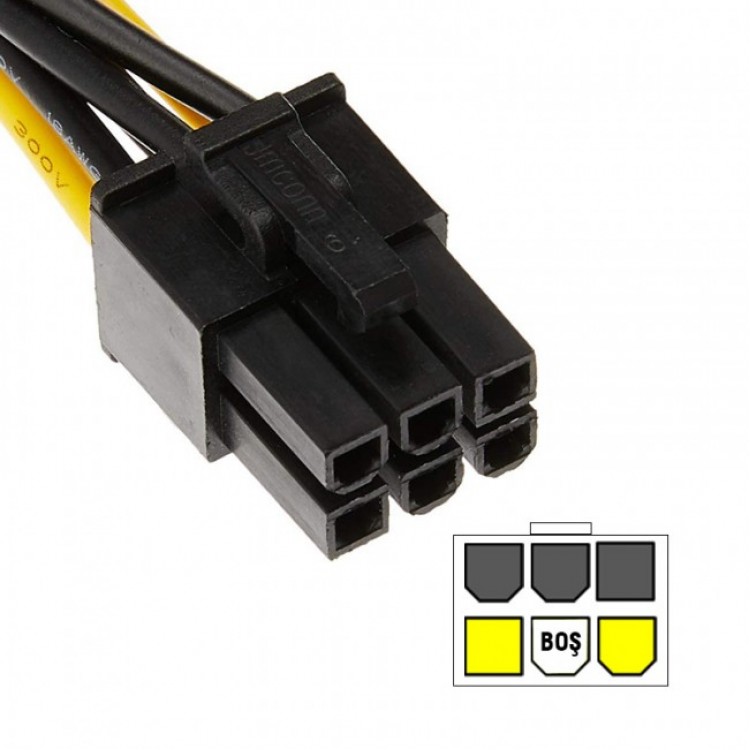 6 pin ekran kartı power kablosu sata 6 pin kablo