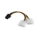 6 pin to molex power kablo 6 pin ekran kartı kablosu 6 pin to molex power kablo 6 pin ekran kartı kablosu