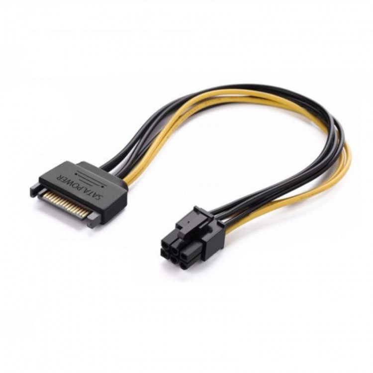 15 pin sata power 6 pin power kablo 6 pin ekran kartı sata power kablo 30 cm