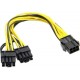 6 pin y kablo 6 pin çoğaltıcı 6 pin splitter kablo 6 pin 6+2 pin çoğaltıcı