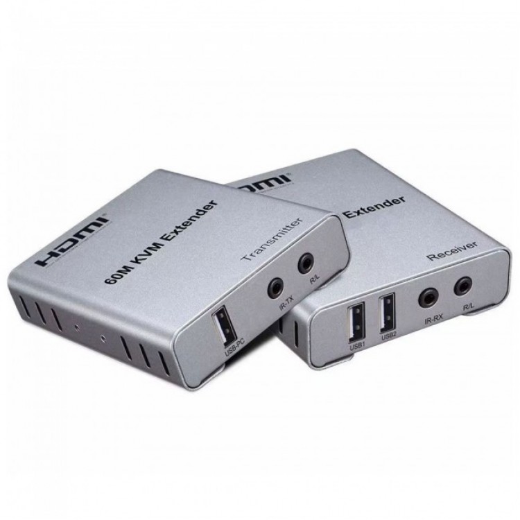 60m kvm Hdmi Extender 1080P CAT5e Cat6 audio video alıcı verici
