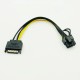 8 pin sata power ekran kartı kablosu 6+2 pin ekran kartı power kablosu 8 pin sata power kablo