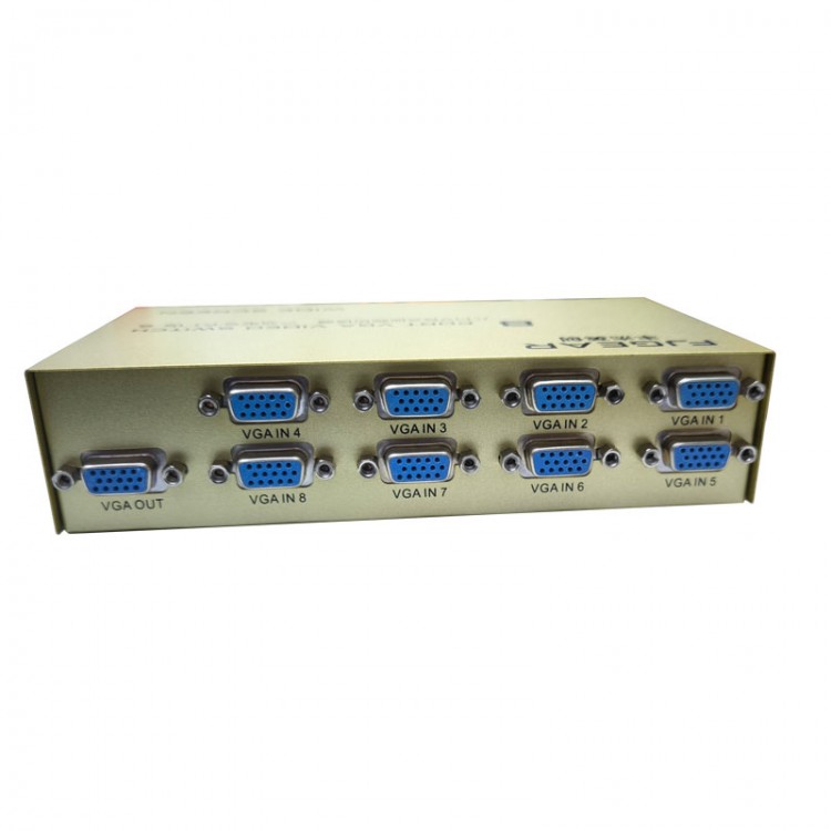 8 port vga switch 8 kasa 1 monitör seçmeli anahtarlı switch 8 port vga switch 8 kasa 1 monitör seçmeli anahtarlı switch