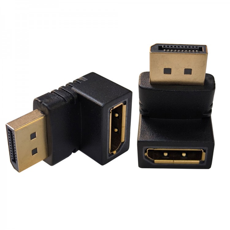 Display port L tipi 90 derece dişi erkek çevirici 2'li set Display port L tipi 90 derece dişi erkek çevirici 2'li set