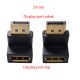 Display port L tipi 90 derece dişi erkek çevirici 2'li set