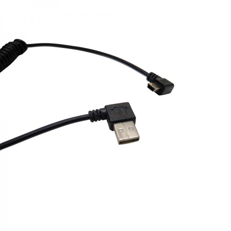5 pin mini usb L tipi spiral kablo 90 derece mini usb spiral kablo 1 m 5 pin mini usb L tipi spiral kablo 90 derece mini usb spiral kablo 1 m