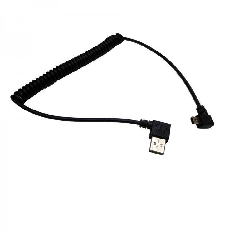 5 pin mini usb L tipi spiral kablo 90 derece mini usb spiral kablo 1 m 5 pin mini usb L tipi spiral kablo 90 derece mini usb spiral kablo 1 m