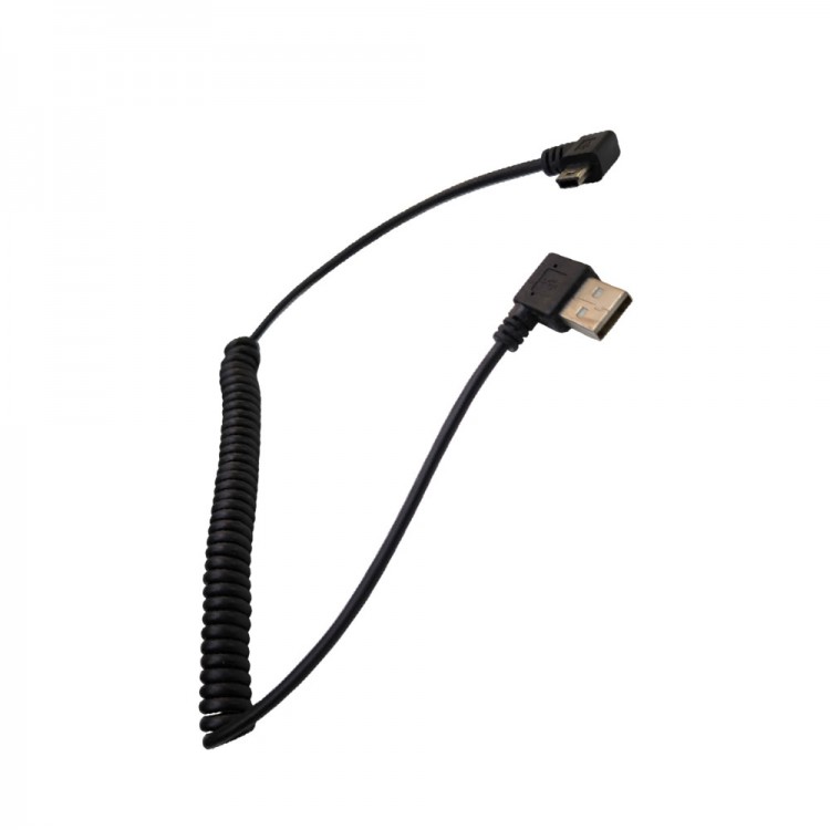 5 pin mini usb L tipi spiral kablo 90 derece mini usb spiral kablo 1 m 5 pin mini usb L tipi spiral kablo 90 derece mini usb spiral kablo 1 m