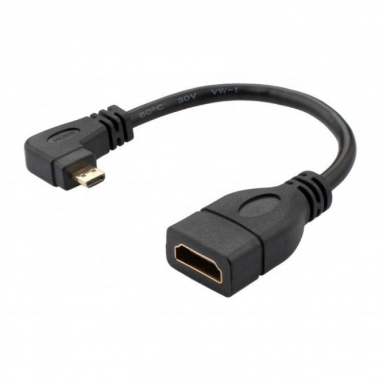 90 derece micro hdmi çevirici kablo L tipi mikro hdmi çevirici