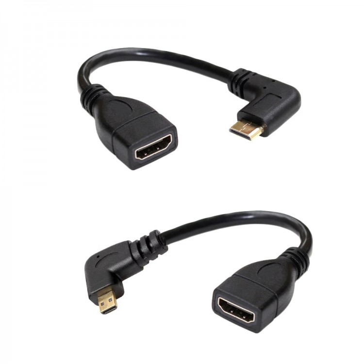 90 derece Ltipi micro - mini hdmi 2'li set mikro hdmı mini hdmı çevirici 90 derece Ltipi micro - mini hdmi 2'li set mikro hdmı mini hdmı çevirici