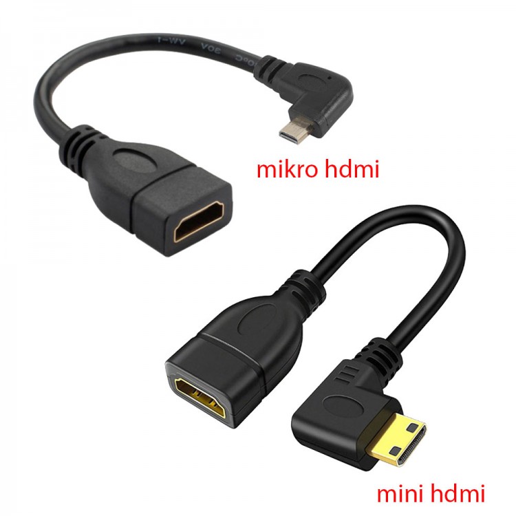 90 derece Ltipi micro - mini hdmi 2'li set mikro hdmı mini hdmı çevirici 90 derece Ltipi micro - mini hdmi 2'li set mikro hdmı mini hdmı çevirici