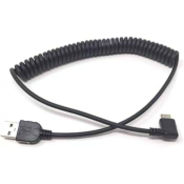 90 derece micro usb spral kablo 90 derece mikro usb spiral kablo 1 metre L micro usb kablo