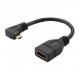 90 derece mikro hdmi çevirici kablo L micro hdmi erkek hdmi dişi kablo