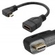 90 derece mikro hdmi çevirici kablo L micro hdmi erkek hdmi dişi kablo