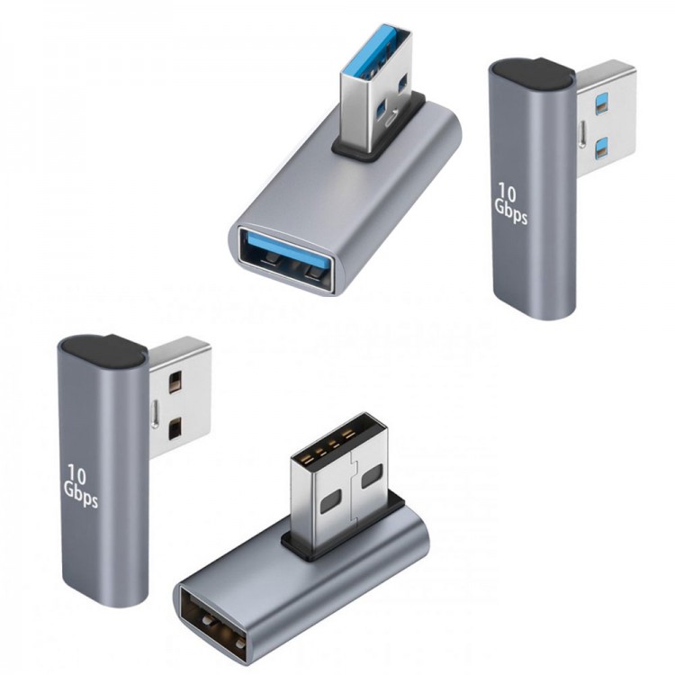 USB3.0 L tipi 90 derece 10 Gbps dişi erkek çevirici adaptör 2'li set USB3.0 L tipi 90 derece 10 Gbps dişi erkek çevirici adaptör 2'li set