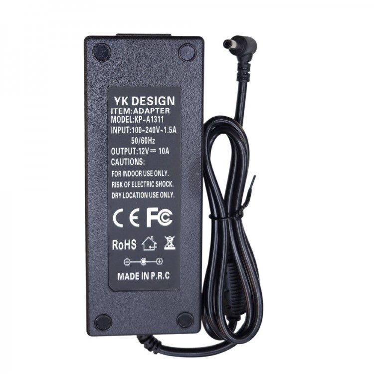 AC adaptör 12v 10A adaptör Standart uçlu 5.5x2.5 mm adaptör