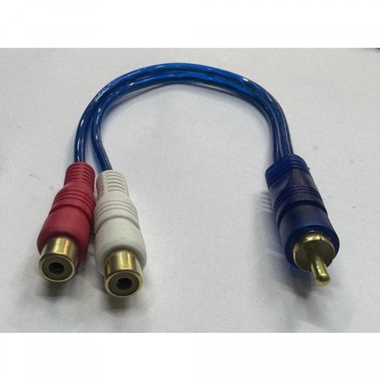 Amfi kablosu ses sistemi kablosu rca erkek 2x rca dişi kablo 2 rca dişi rca erkek kablo 25 cm