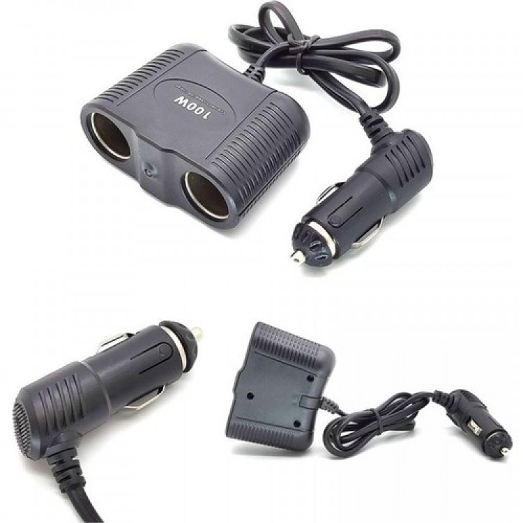 Araç çakmak çoklayıcı dual çakmak çoklayıcı 12/24v 100w