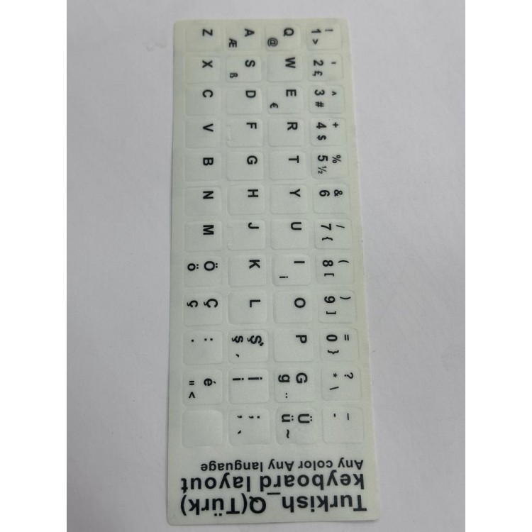Beyaz Q sticker türkçe beyaz q klavye sticker beyaz klavye sticker